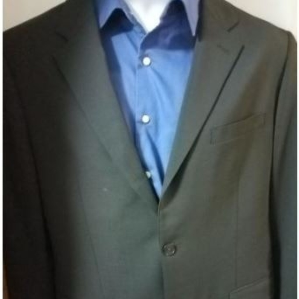 Theory Men's Black Single Vent 2 Button Jacket 42R